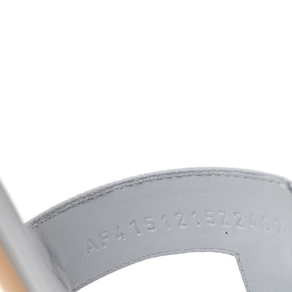 Hermes Epsom Women's Oasis Sandals Bleu Glacier