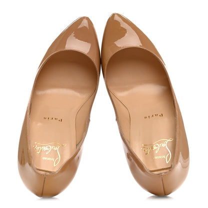 Christian Louboutin Patent Women's Rolando 120 Pumps 36 Nude