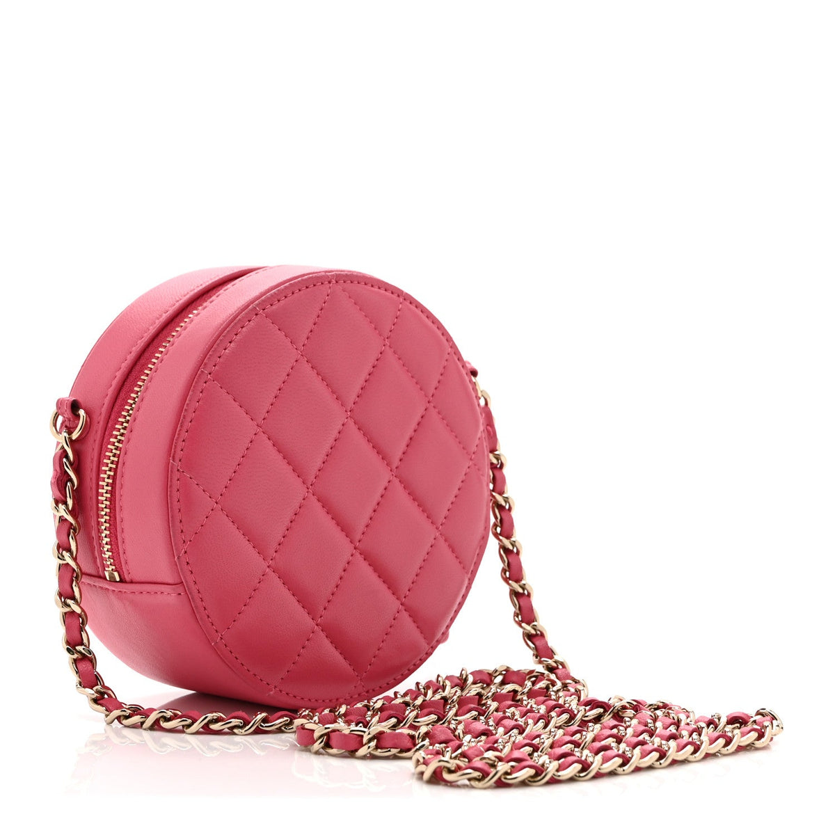 Quilted Lambskin Clutch Bag - Pink