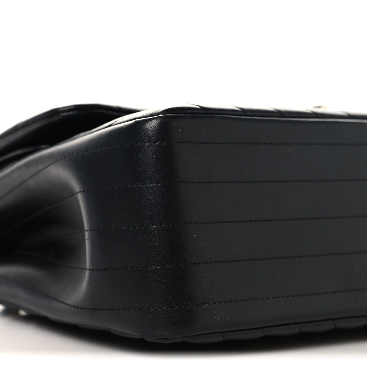 Quilted Lambskin Flap Shoulder Bag - Black