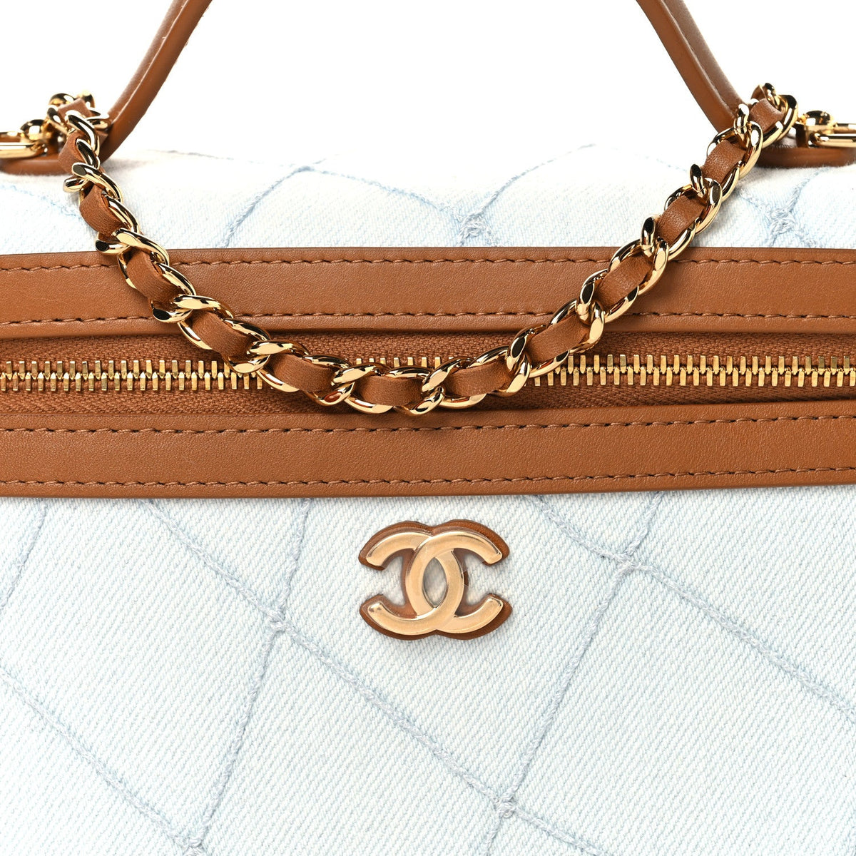 Quilted Calfskin Handbag - Blue