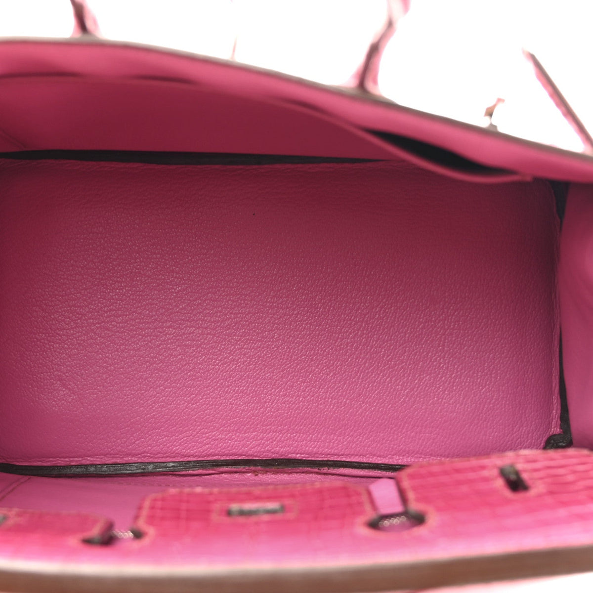 Shiny Niloticus Crocodile Birkin 25 Rose Handbag