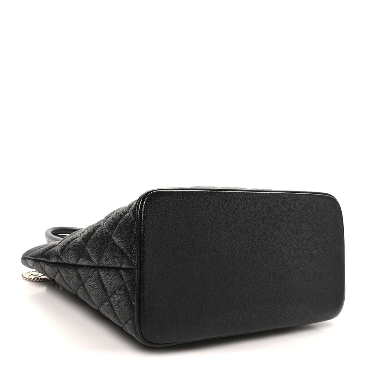 Quilted Caviar Tote Bag - Black