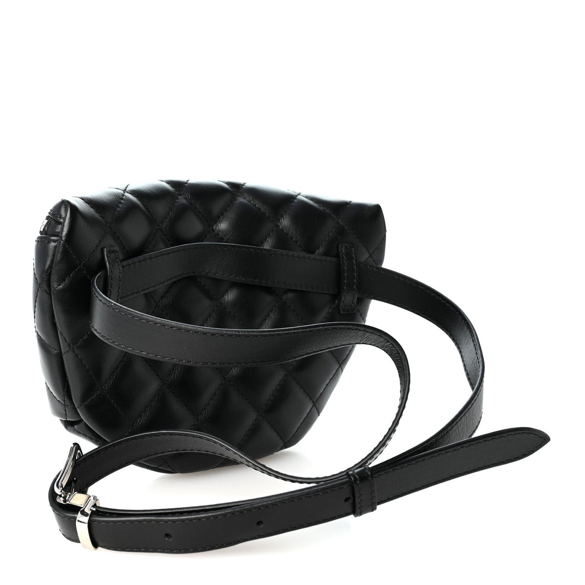 Quilted Calfskin Belt Bag - Black