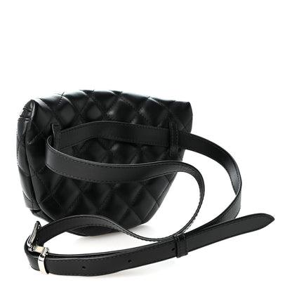Quilted Calfskin Belt Bag - Black