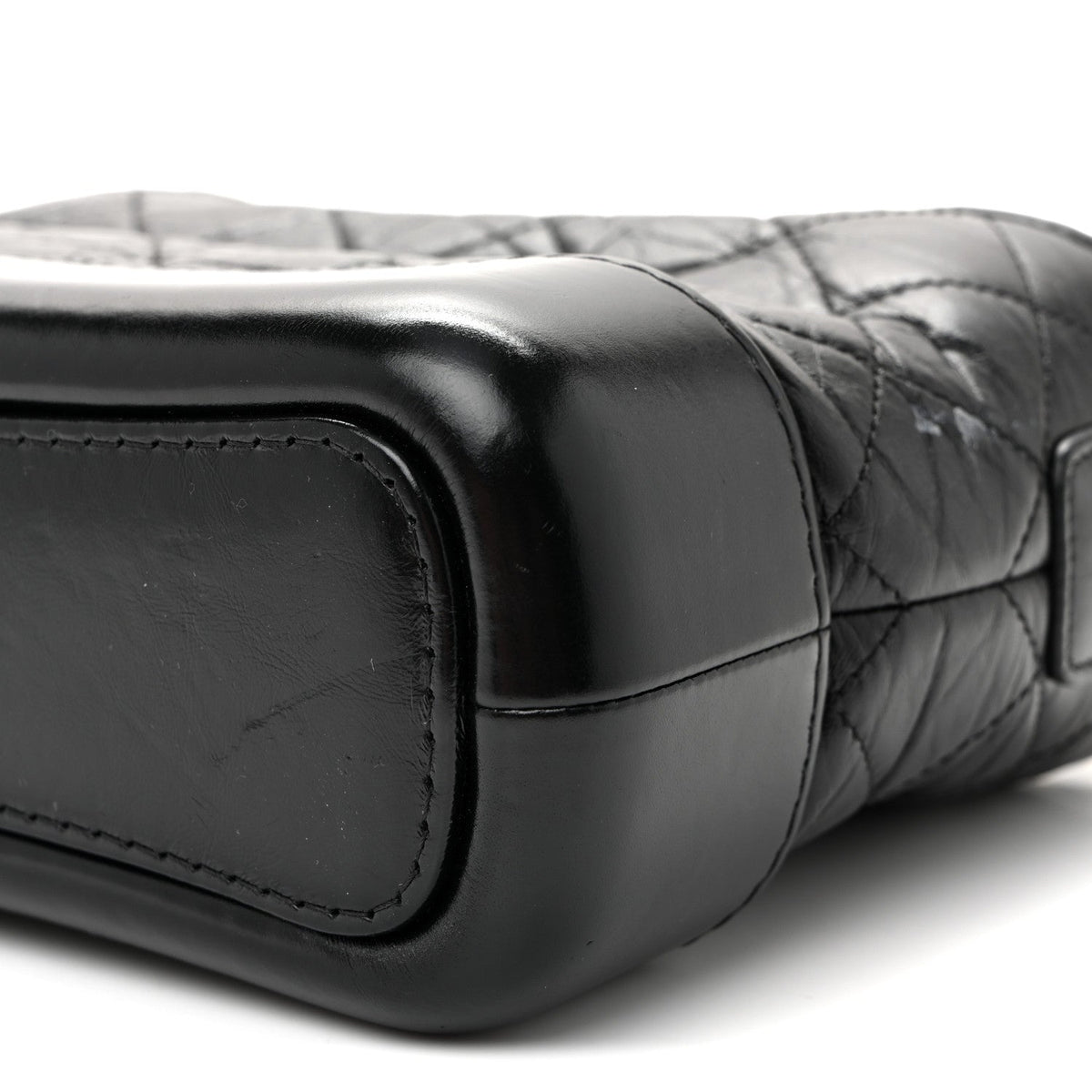 Small Quilted Calfskin Hobo Bag - Black