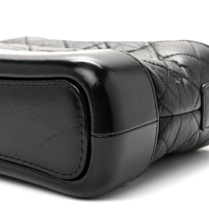 Small Quilted Calfskin Hobo Bag - Black
