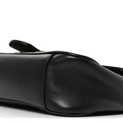 Small Calfskin Shoulder Bag - Black