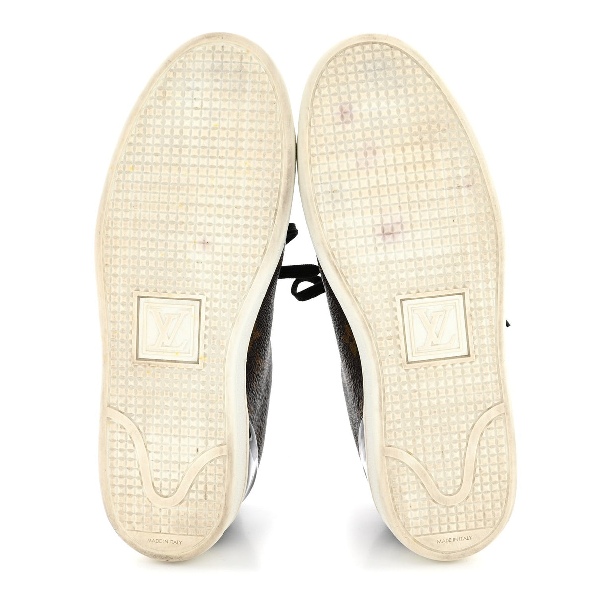Louis Vuitton Patent Monogram Women's Frontrow Sneakers 37 Black