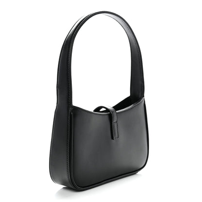 Mini Calfskin Hobo Bag - Black
