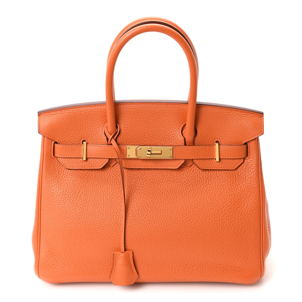 Taurillon Clemence Birkin 30 Orange Handbag