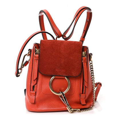 Mini Calfskin Suede Backpack - Red