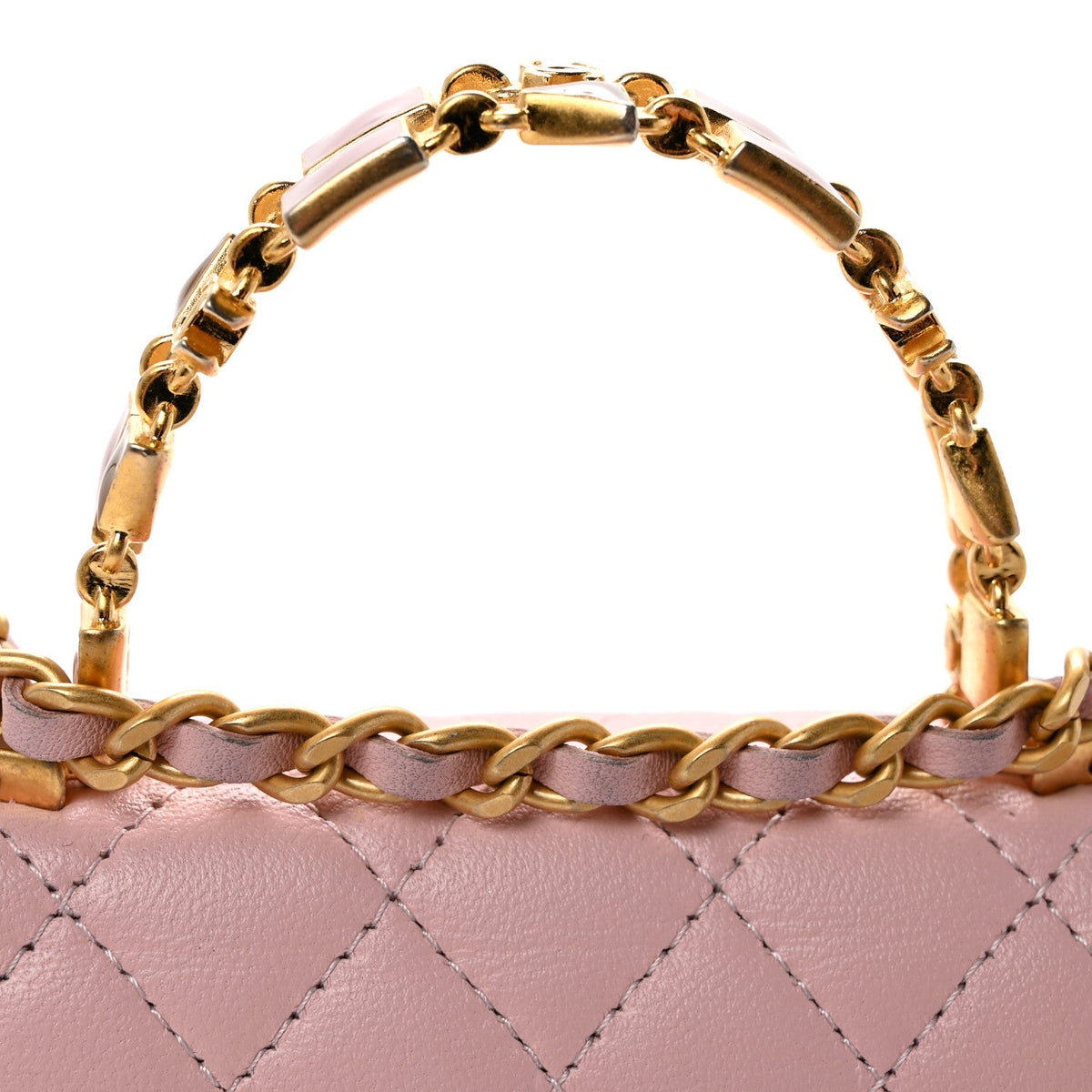 Mini Quilted Lambskin Flap Shoulder Bag - Pink
