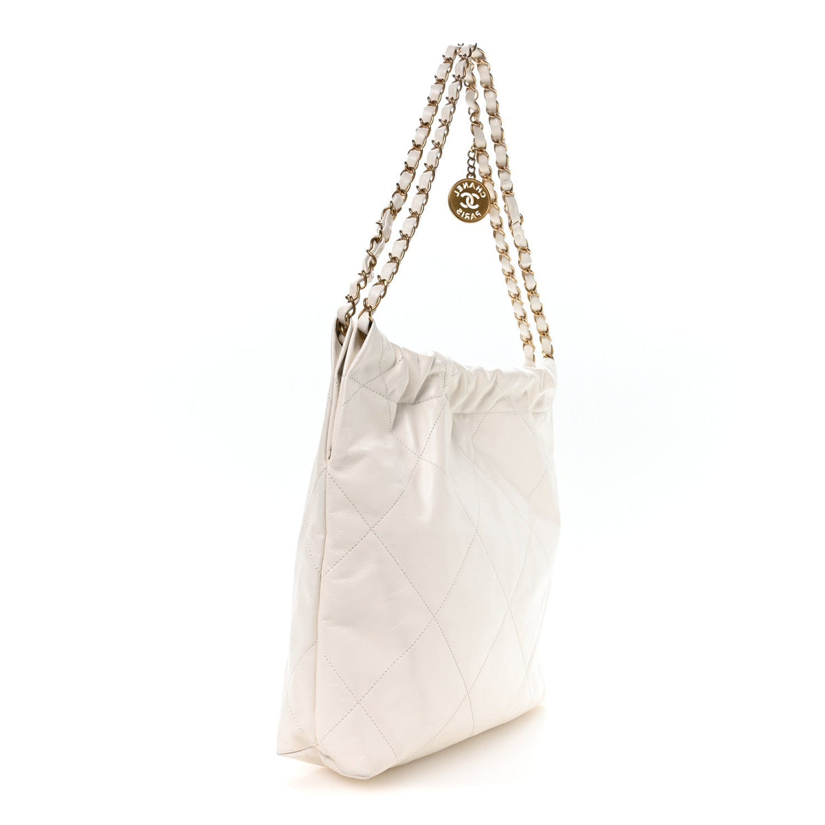 Small Quilted Calfskin Handbag - White