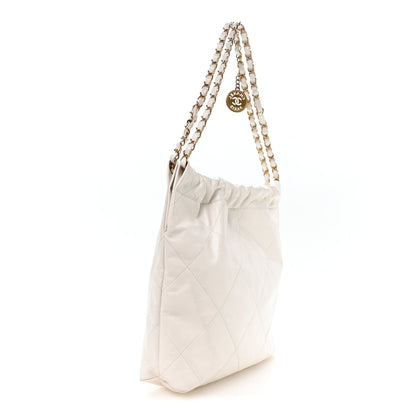 Small Quilted Calfskin Handbag - White