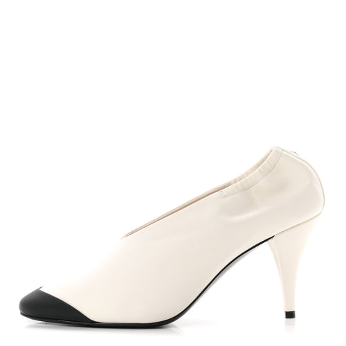 Lambskin Pumps Ivory Black