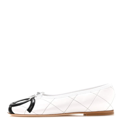 Chanel Lambskin Quilted CC Cambon Women's Ballet Flats