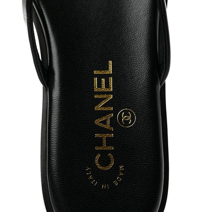 Chanel Goatskin CC Times Square Women's Thong Sandals