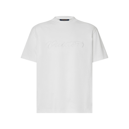 Men's Embroidered Cotton Short-Sleeved Crewneck
