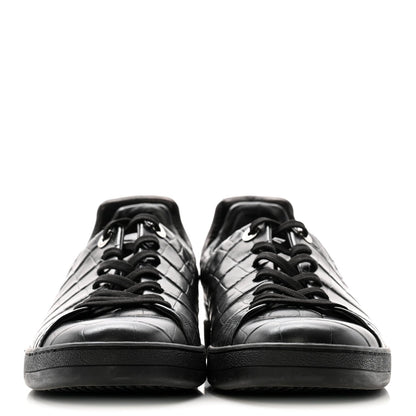 Louis Vuitton Calfskin Men's Frontrow Sneakers 8 Black