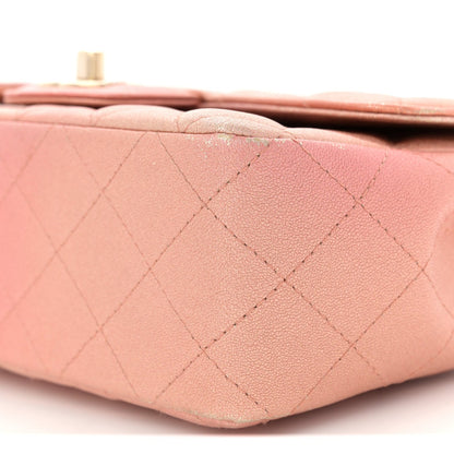 Mini Quilted Lambskin Flap Shoulder Bag - Tan