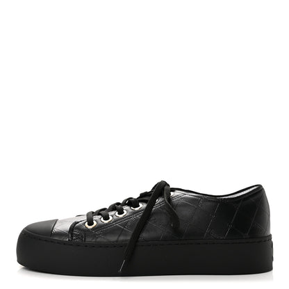 Chanel Lambskin Printed Logo Women's Shoes