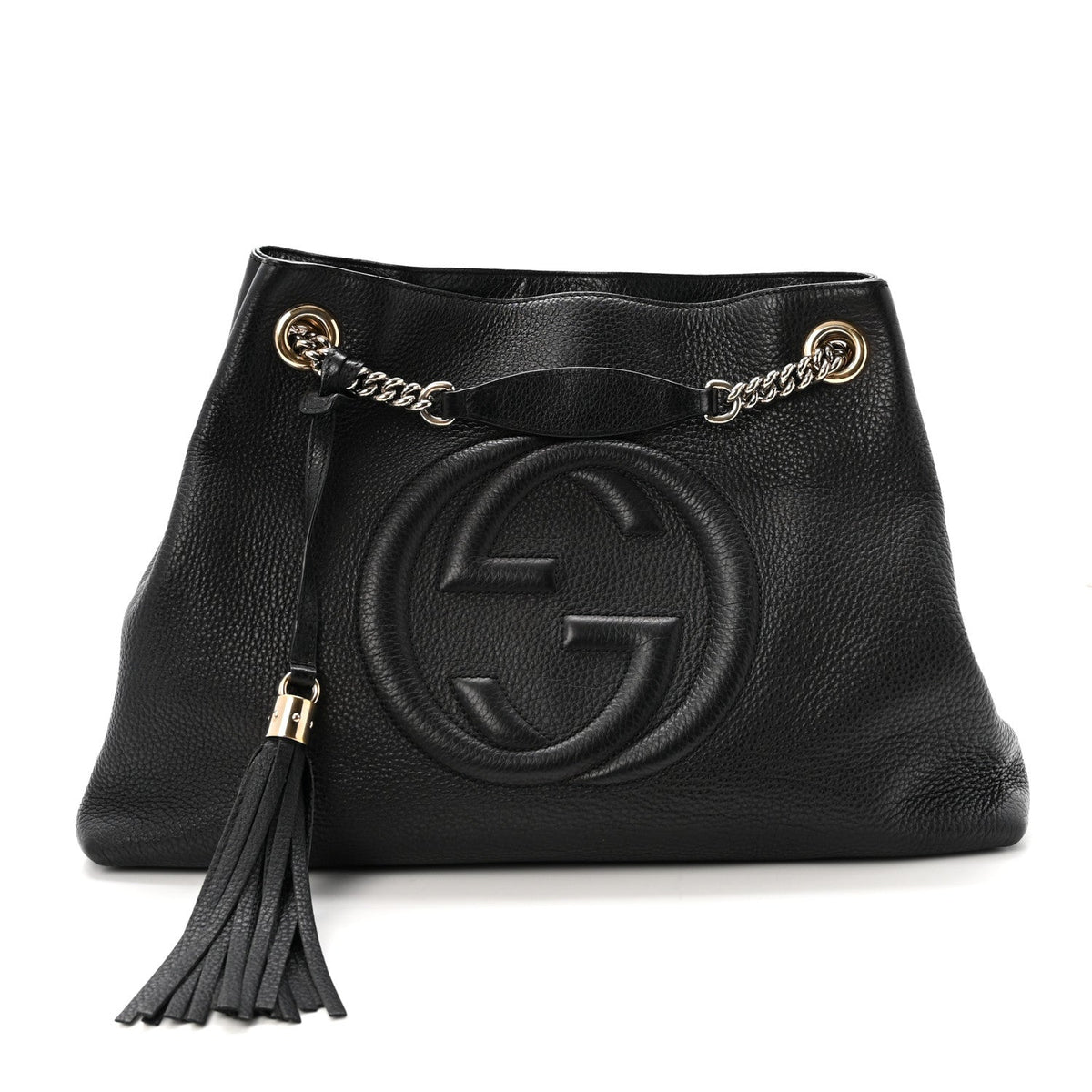 Medium Calfskin Shoulder Bag - Black