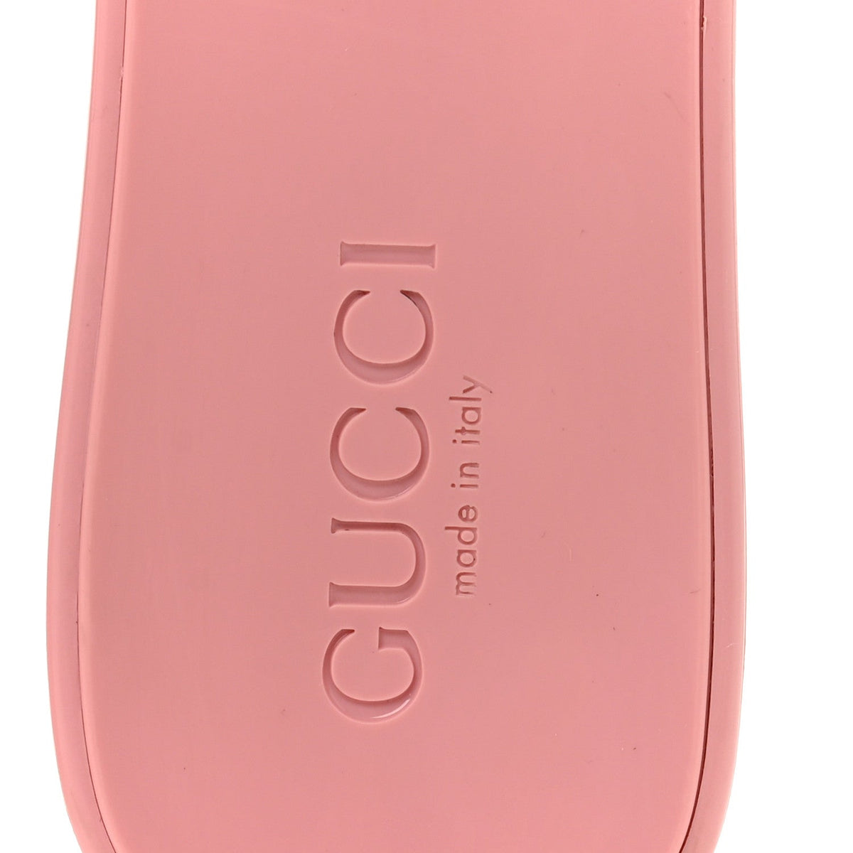 Gucci Rubber Women's Platform Logo Slide Sandals 38 Wild Rose