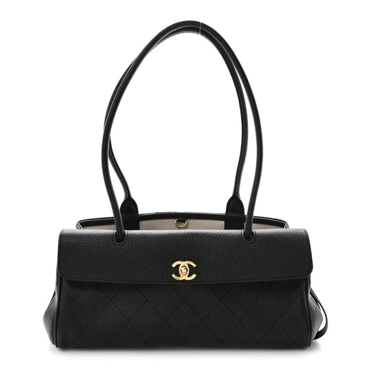 Small Calfskin Handbag - Black