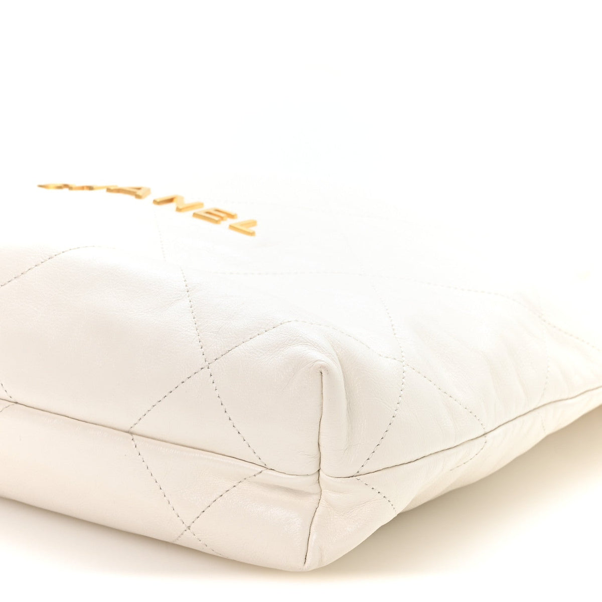Small Quilted Calfskin Handbag - White