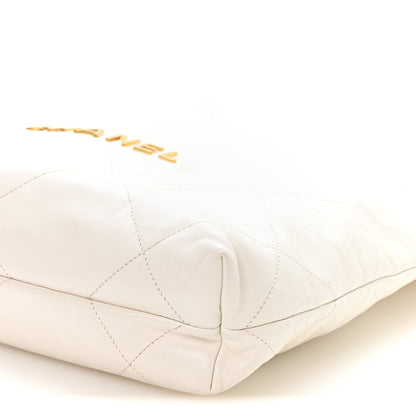 Small Quilted Calfskin Handbag - White