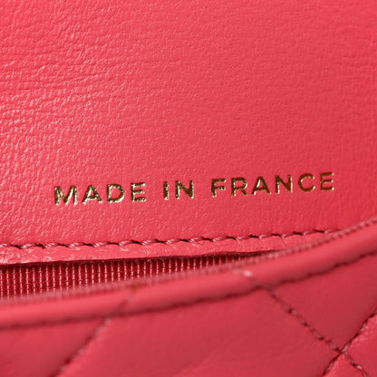 Mini Quilted Lambskin Belt Bag - Pink