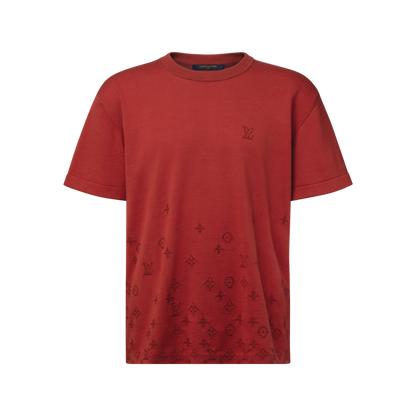Men's Gradient Jacquard Short-Sleeved Crewneck
