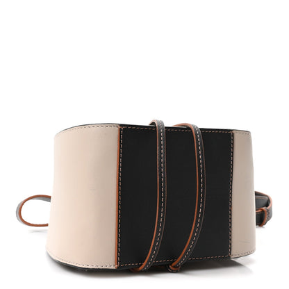 Mini Calfskin Canvas Shoulder Bag - Black
