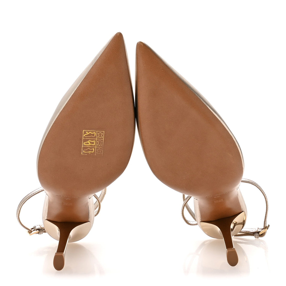 Givenchy Metallic Sheepskin Women's Show Slingback Pumps 36 Dusty Gold
