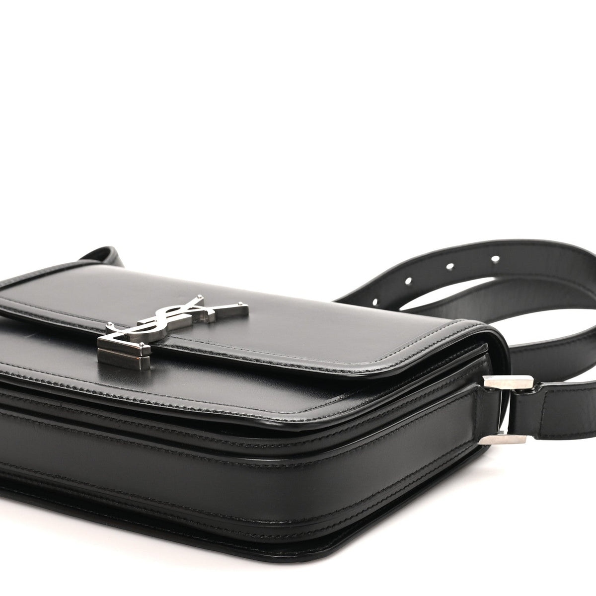 Medium Calfskin Satchel Bag - Black