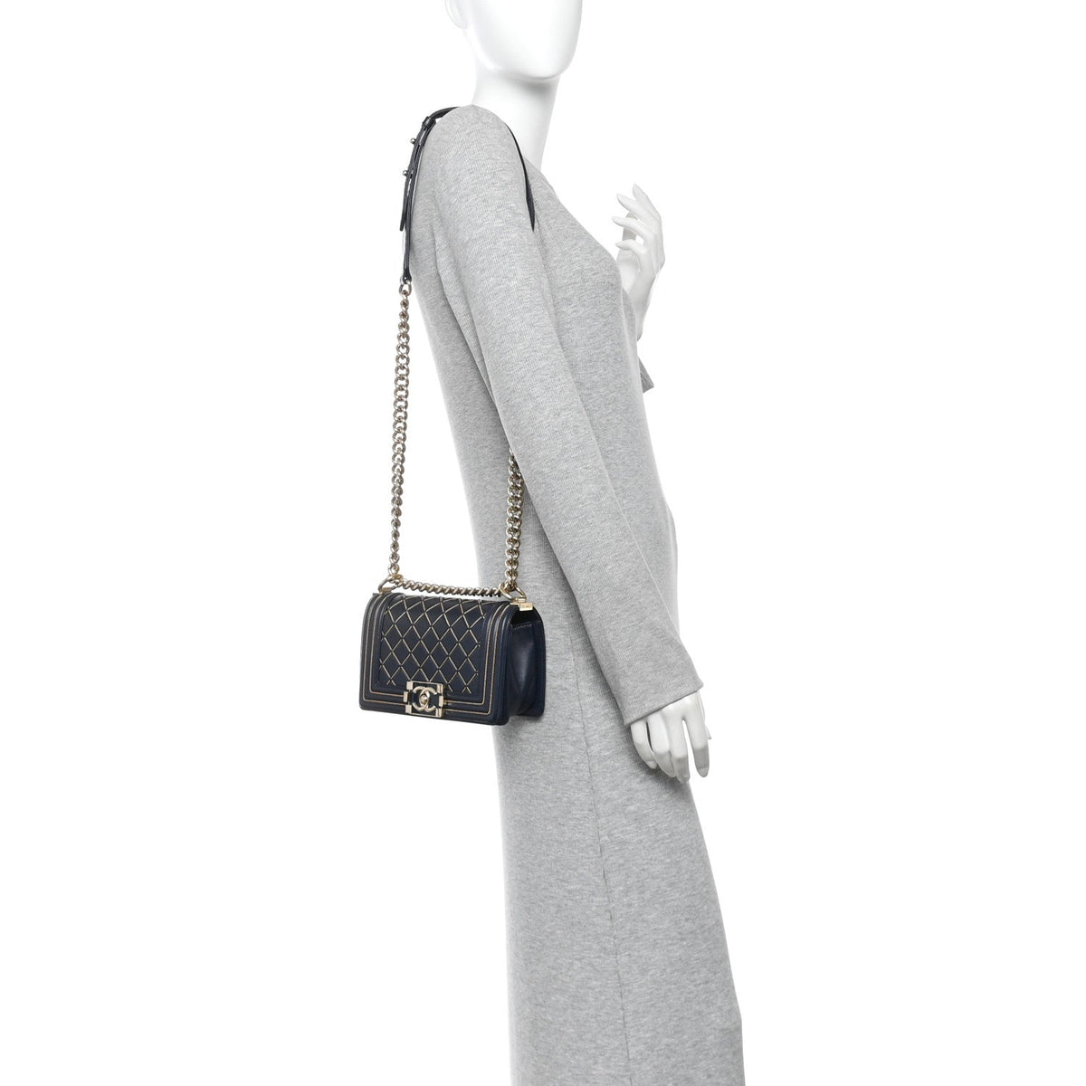 Small Quilted Lambskin Flap Shoulder Bag