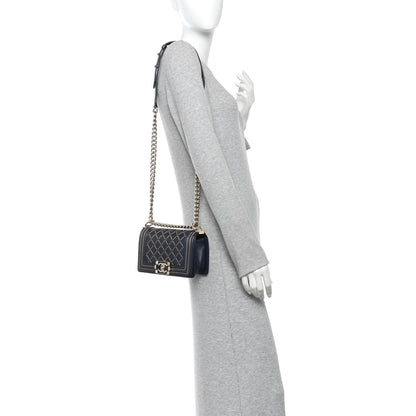 Small Quilted Lambskin Flap Shoulder Bag