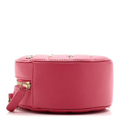 Quilted Lambskin Clutch Bag - Pink