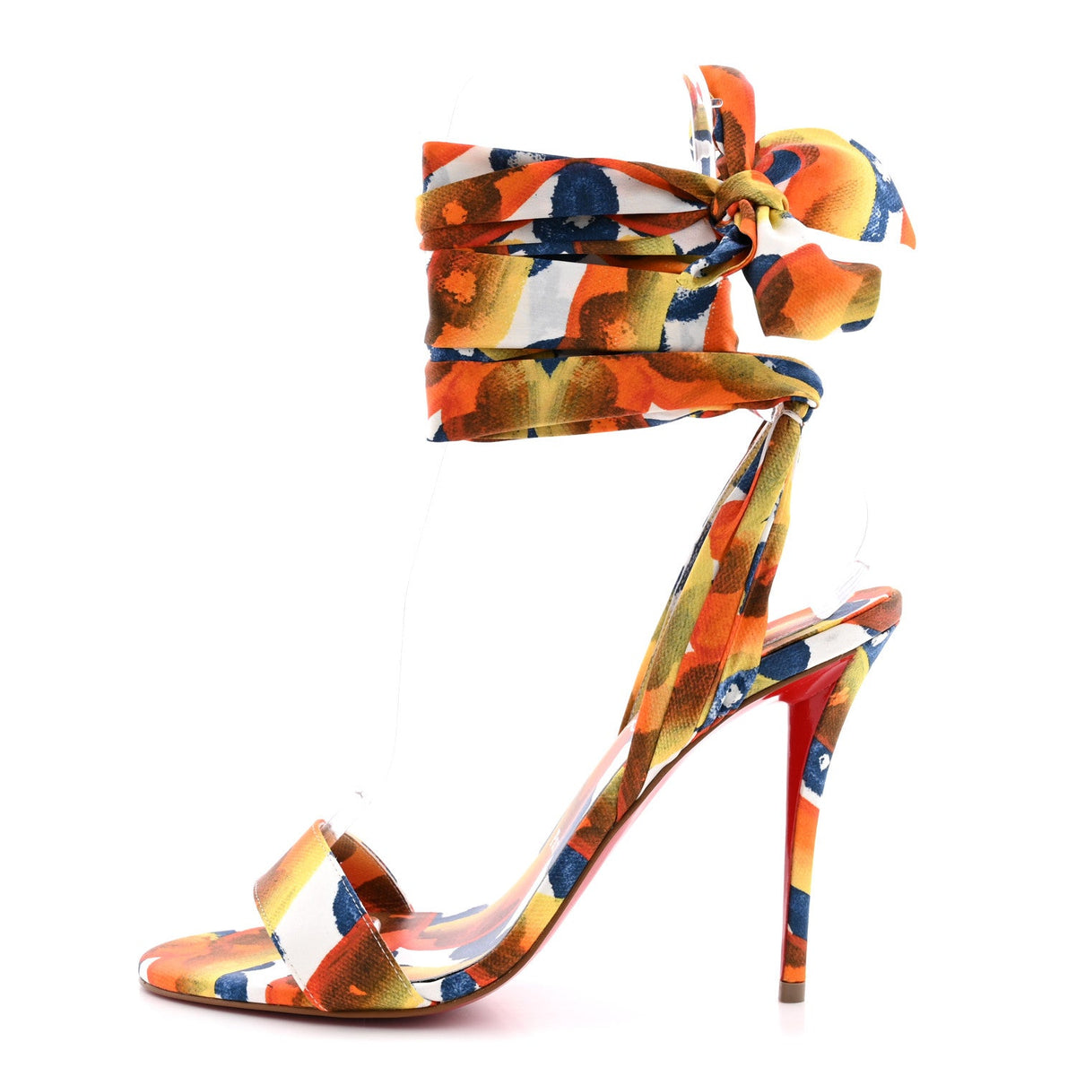 Crepe Satin Gaagal Miss Z Du Desert Ankle Wrap Sandals Multicolor Magm