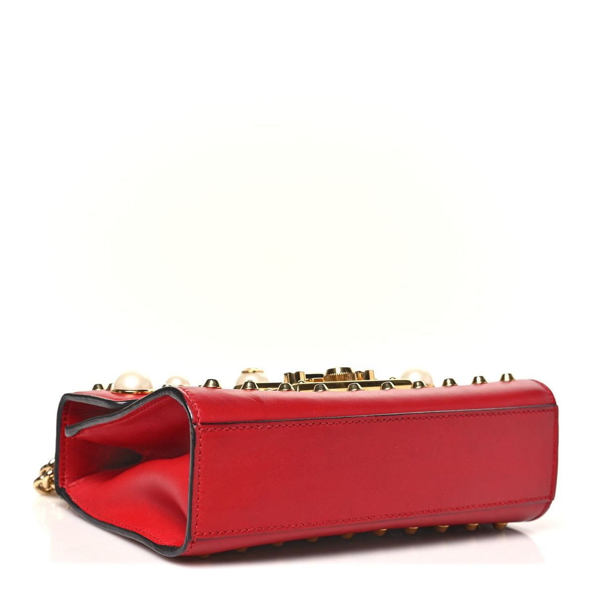 Small Calfskin Shoulder Bag - Red
