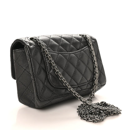 Mini Quilted Sheepskin Flap Shoulder Bag