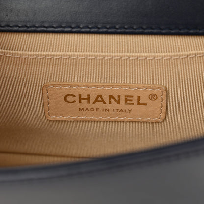 Small Quilted Lambskin Flap Shoulder Bag