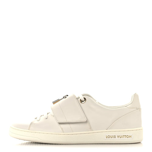 Louis Vuitton Calfskin Women's Front Row Sneakers 36.5 White