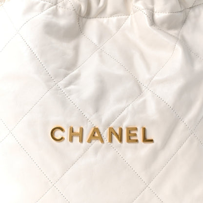 Small Quilted Calfskin Handbag - White