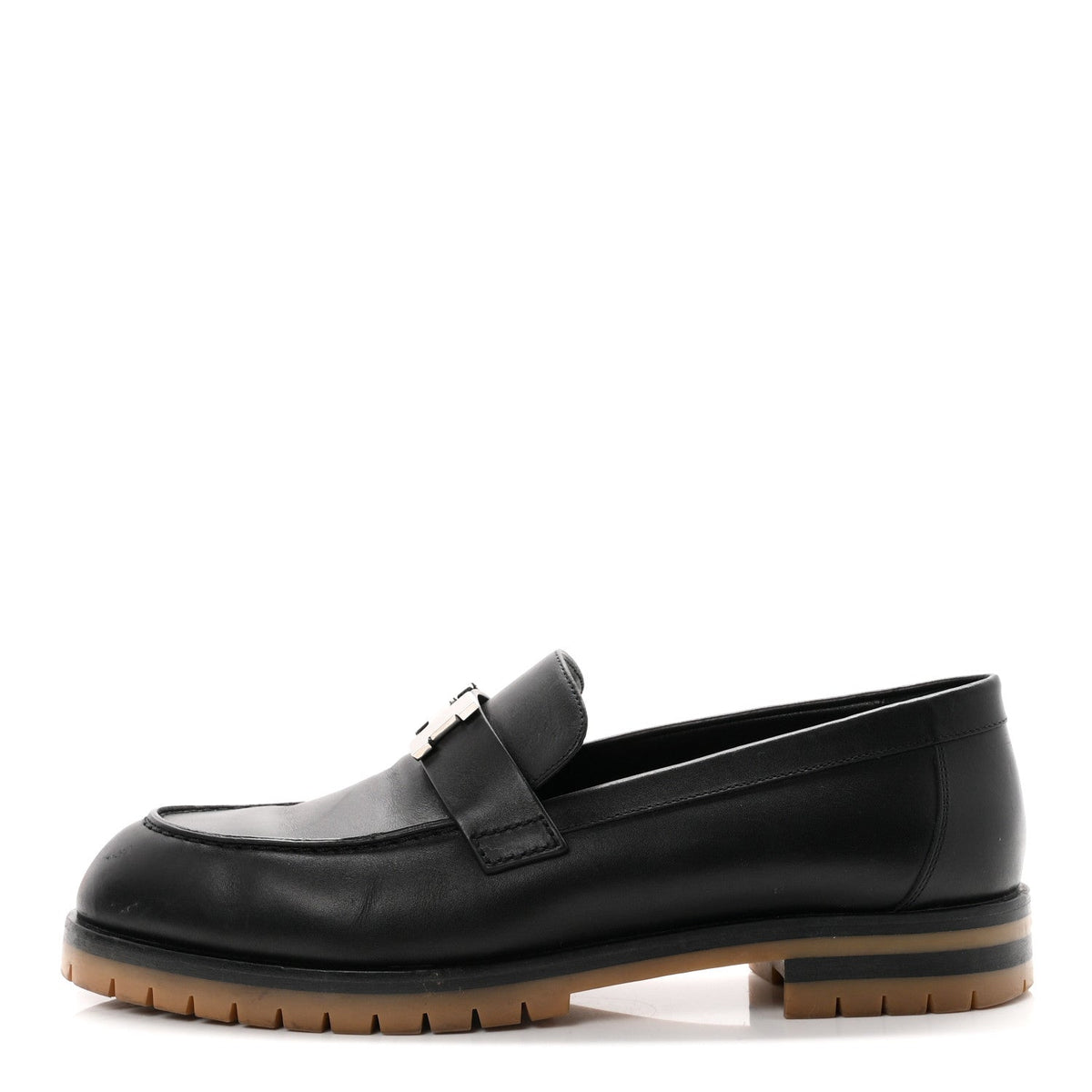 Hermes Calfskin Faubourg Women's Loafers Black