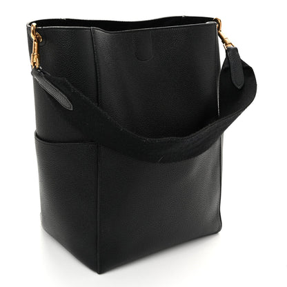 Calfskin Bucket Bag - Black