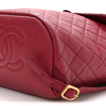 Quilted Caviar Backpack - Pink