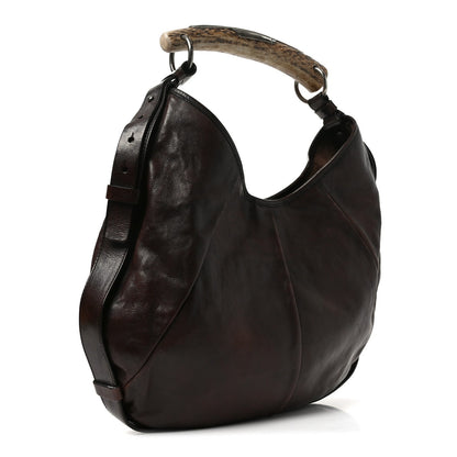 Medium Leather Handbag - Brown