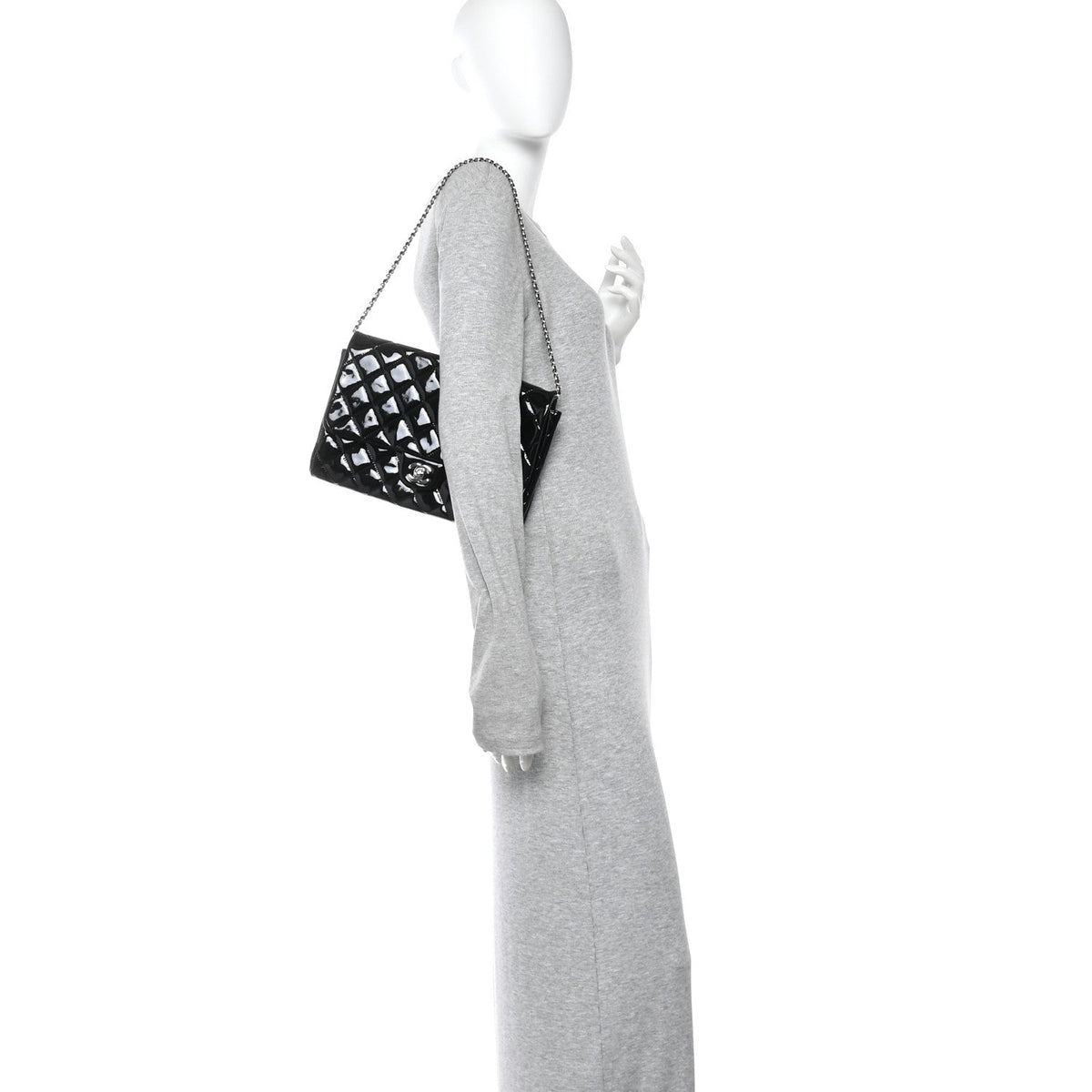 Quilted Clutch Bag - Black